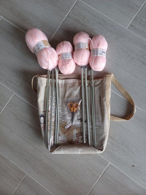 sac tricot garni